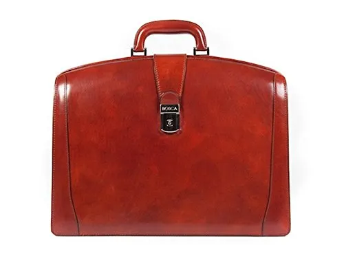 Bosca Leather Partners Briefcase - Cognac Old Leather