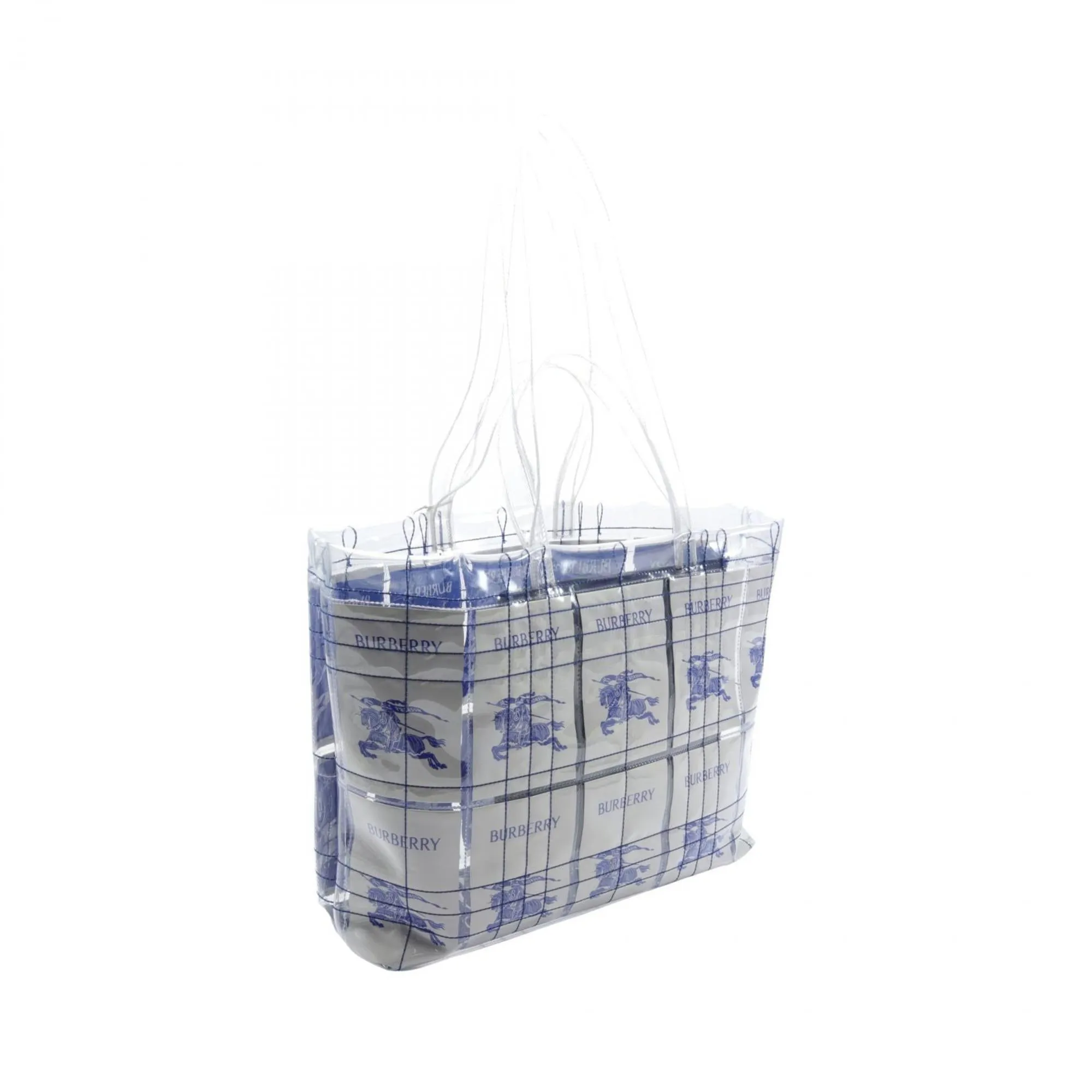 Burberry blue Clear  Pvc Tote Bag