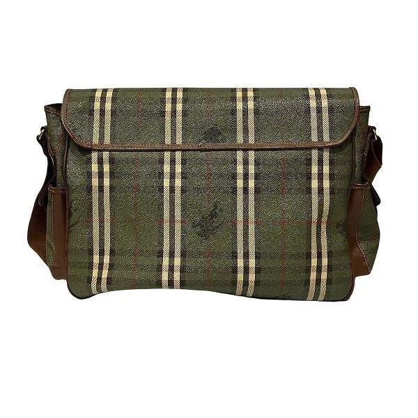 Burberry Green Check Messenger Bag