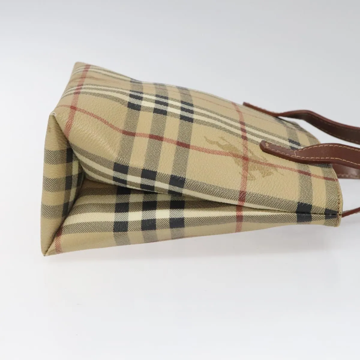 Burberry Haymarket Canvas Handbag (Pre-Owned)