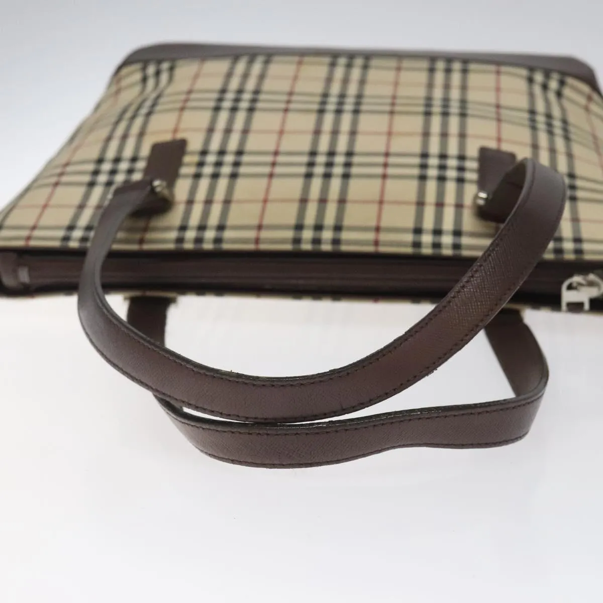 Burberry Nova Check Leather Tote Bag (Pre-Owned)