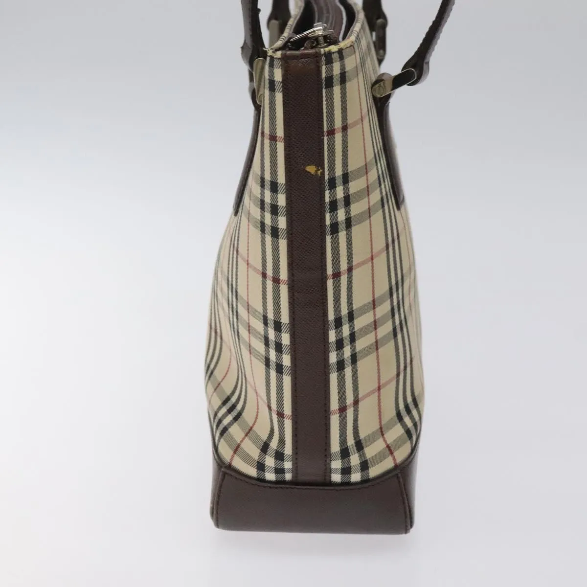 Burberry Nova Check Leather Tote Bag (Pre-Owned)