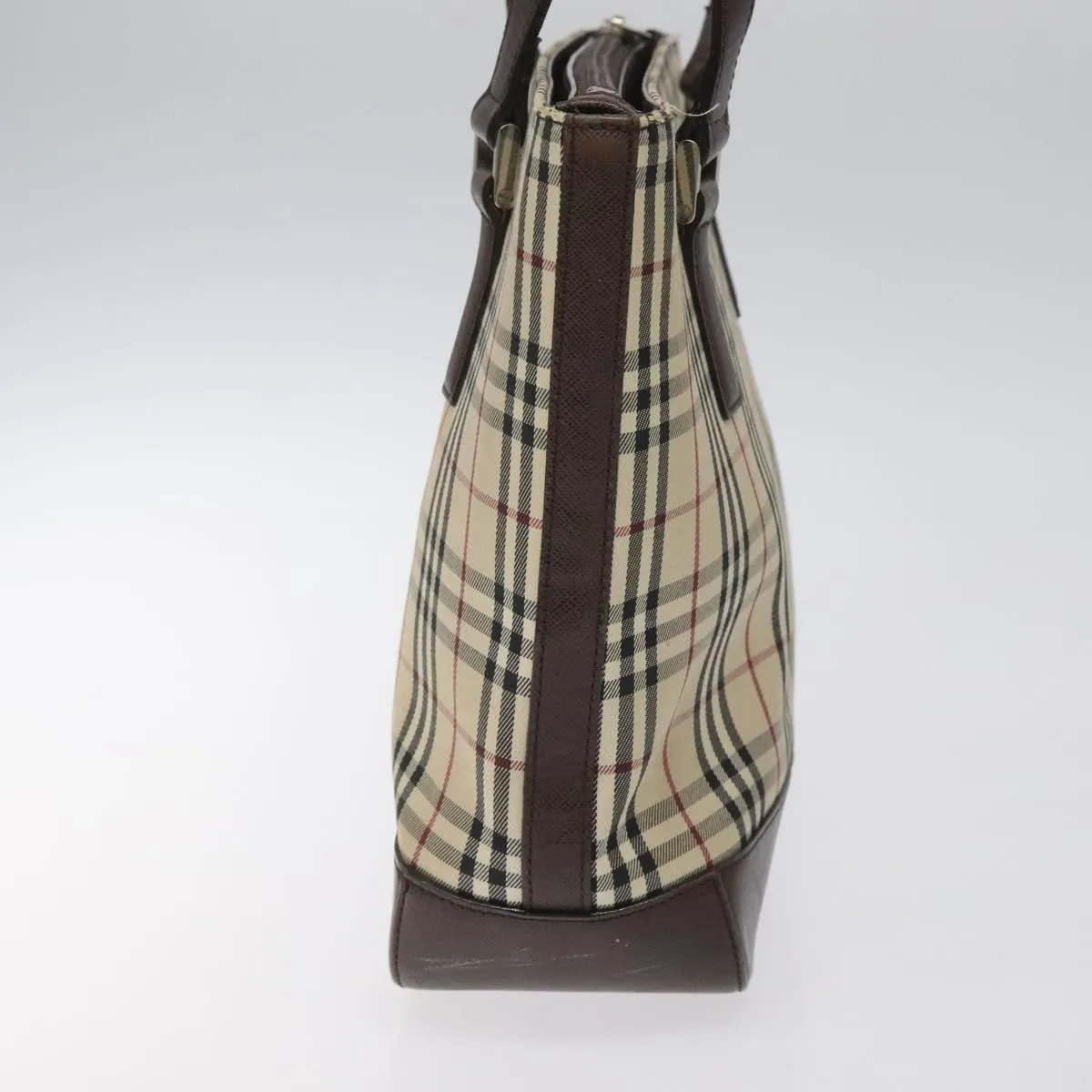 Burberry Nova Check Leather Tote Bag (Pre-Owned)