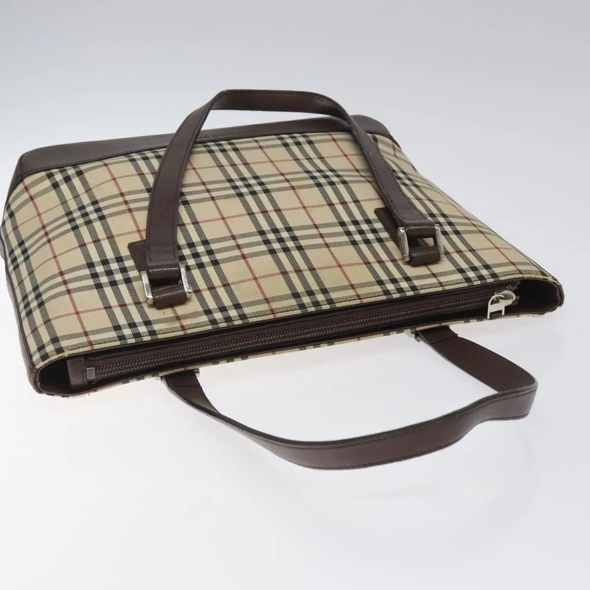 Burberry Nova Check Leather Tote Bag (Pre-Owned)