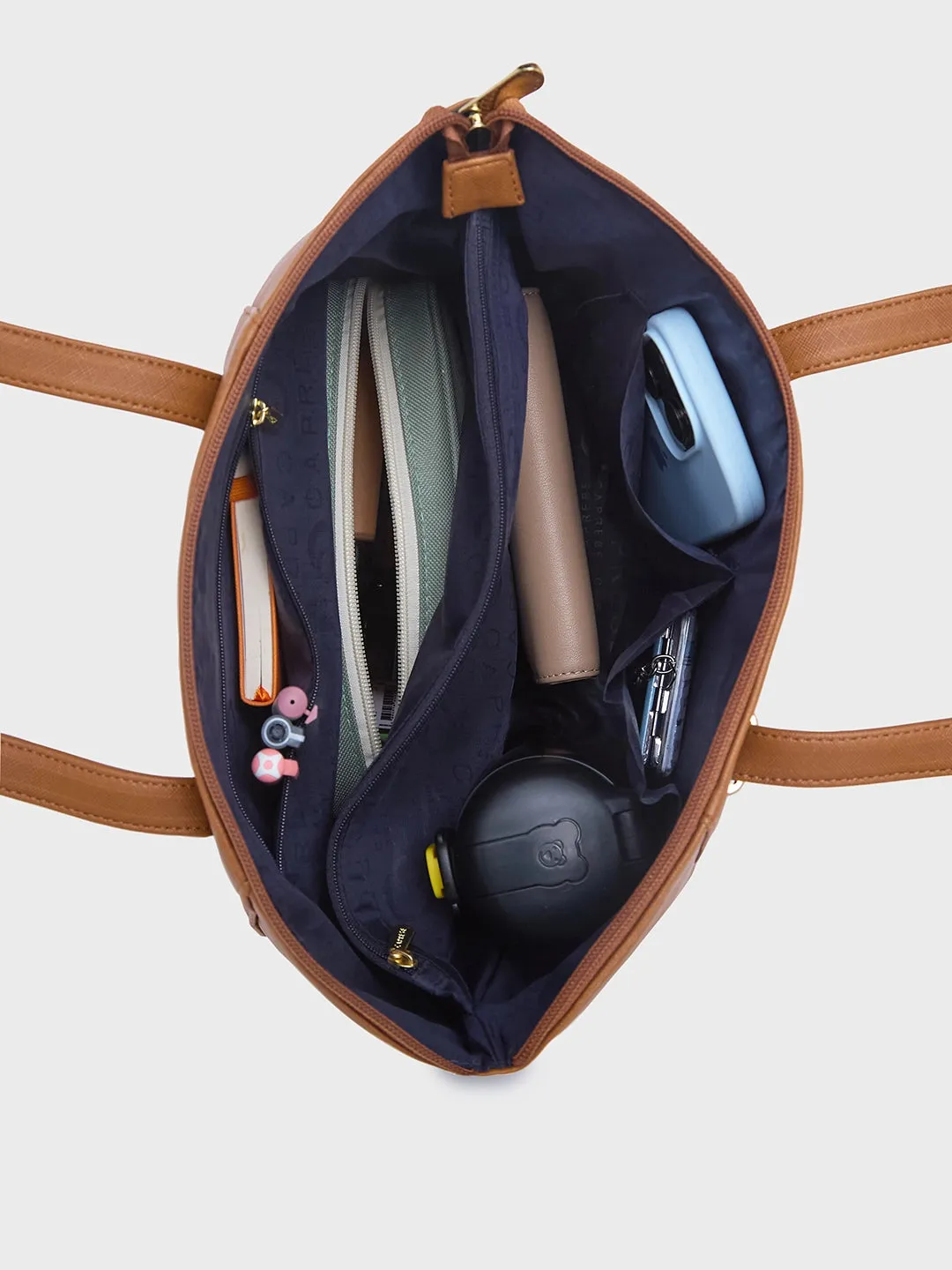 Caprese Afra Medium Tan Tote Bag