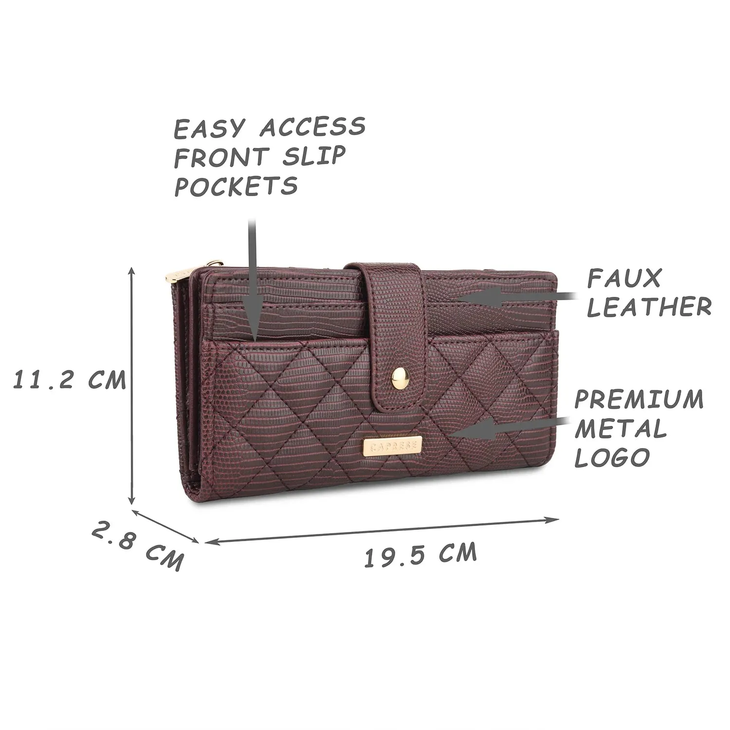 Caprese Athena Medium Plum Fold Wallet