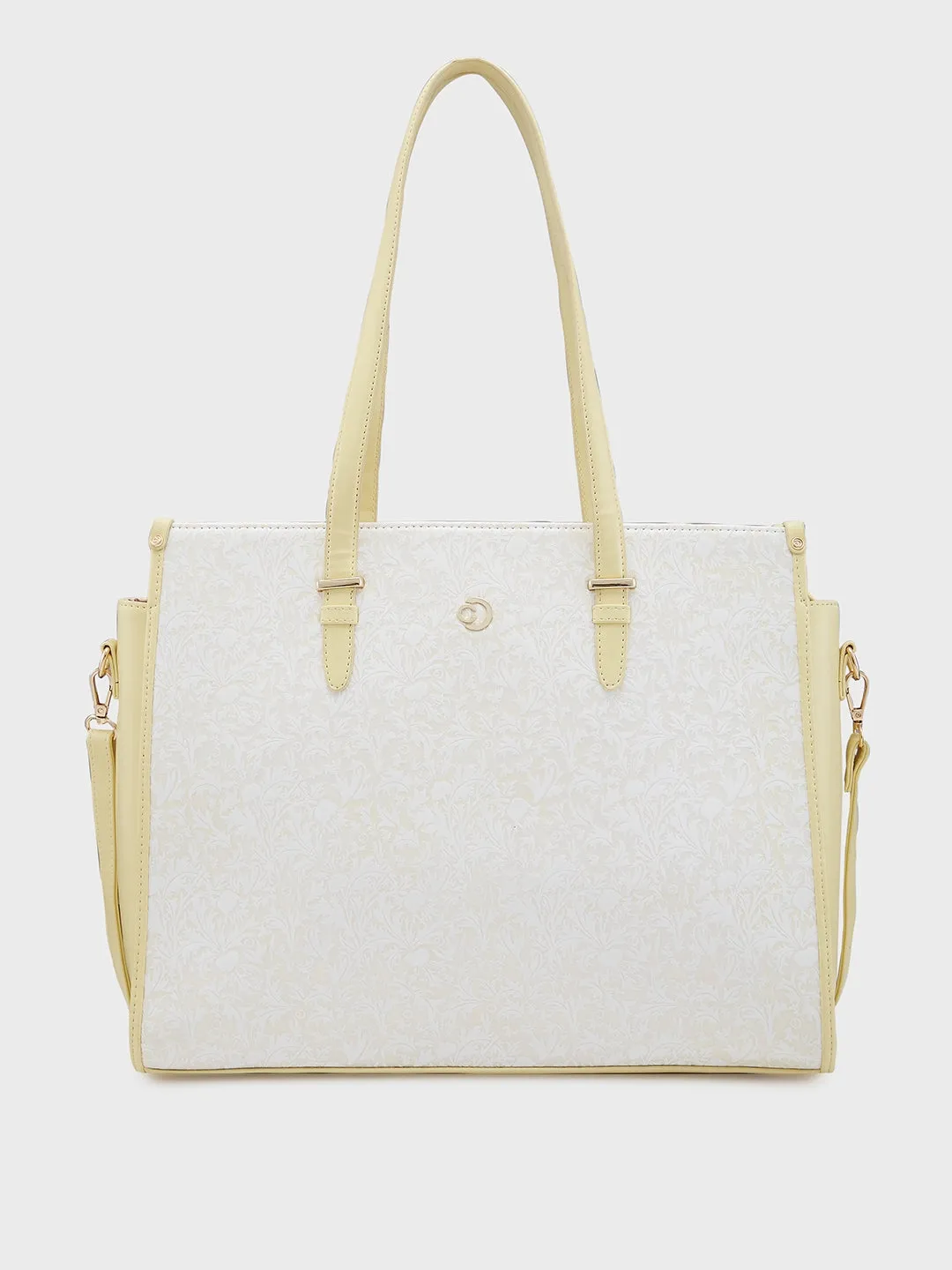 Caprese Aurora Large Yellow Tote Laptop Bag