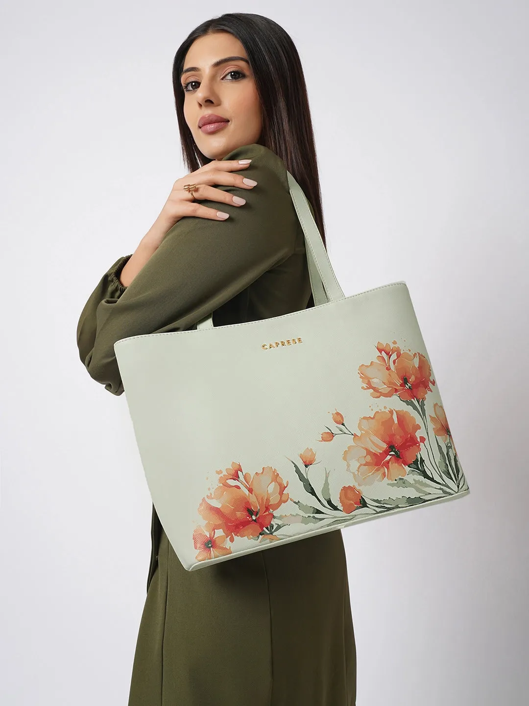 Caprese Chloe Large Grey Tote Bag