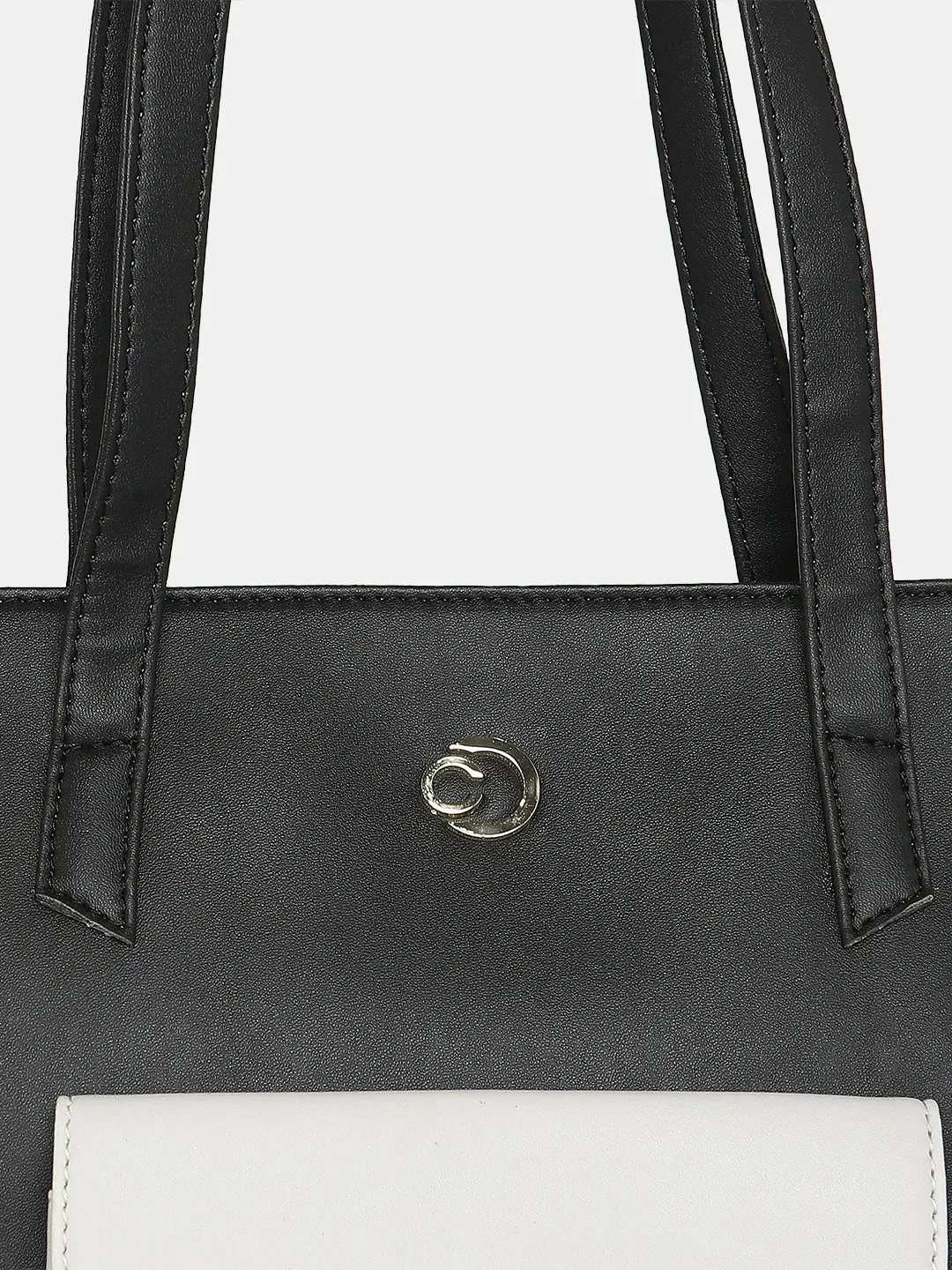 Caprese Destin Medium Black Tote Bag