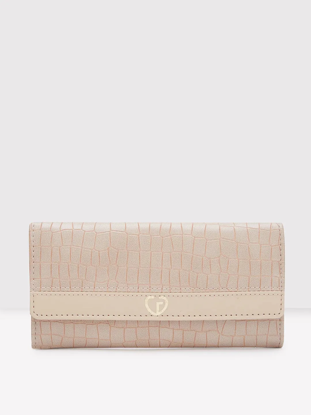 Caprese Dorrita Medium Beige Flapover Wallet