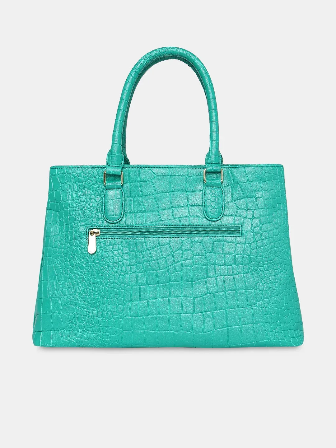 Caprese Eastwood Medium Metallic Green Tote Bag