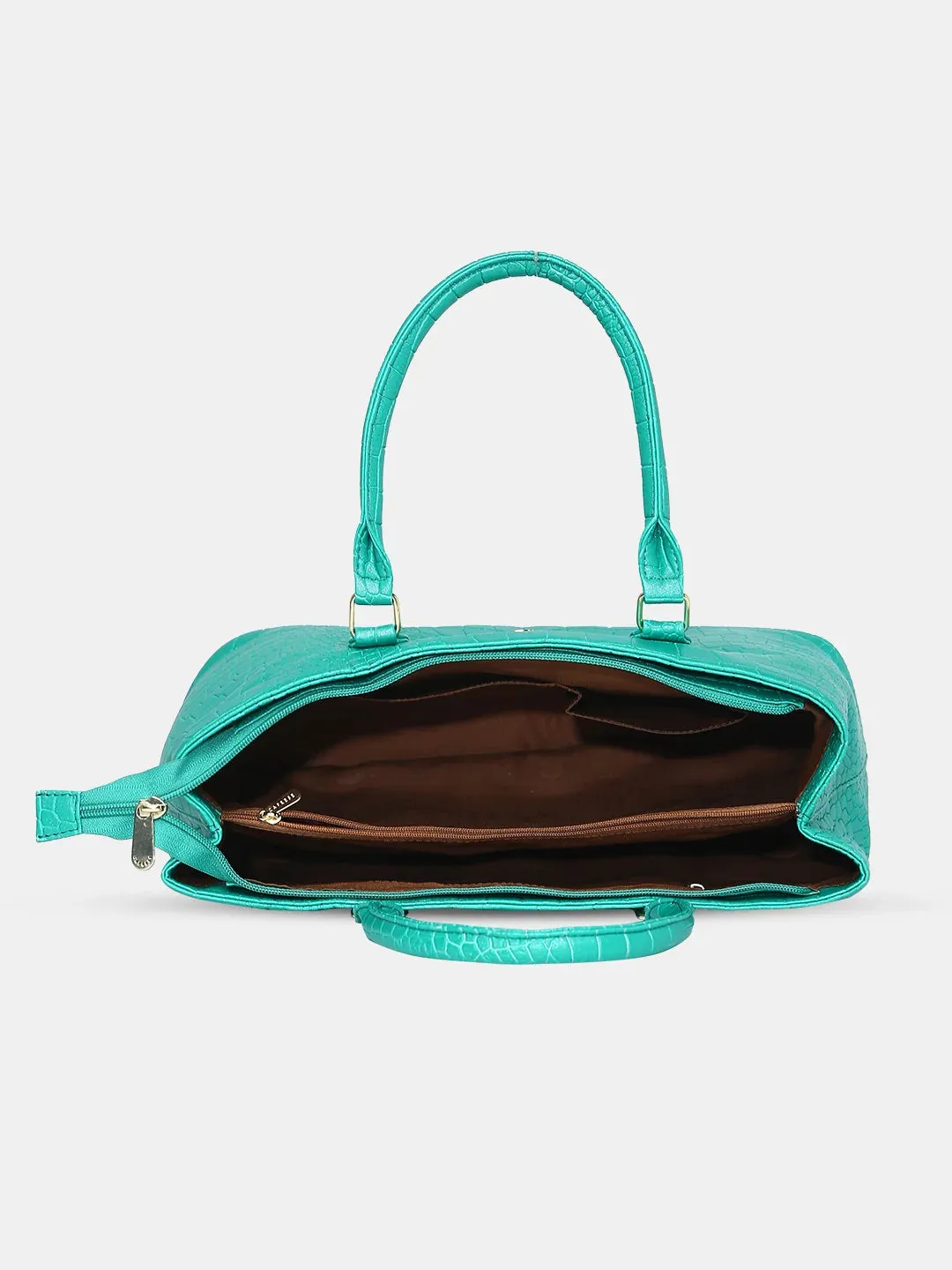 Caprese Eastwood Medium Metallic Green Tote Bag