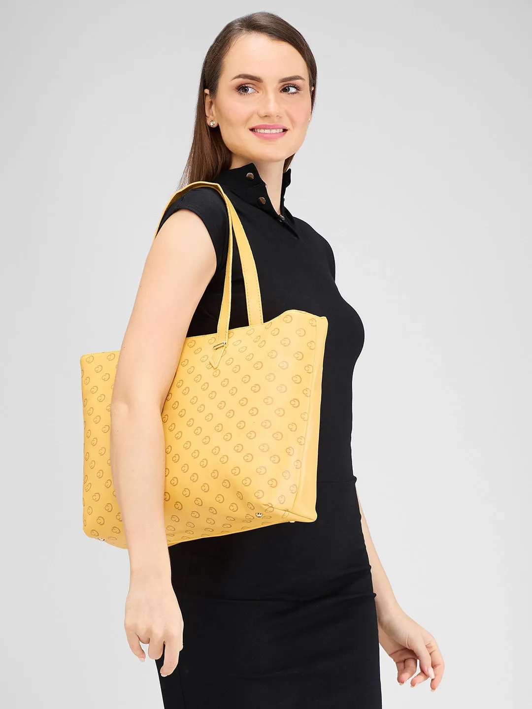 Caprese FREYA Large Yellow Tote Bag