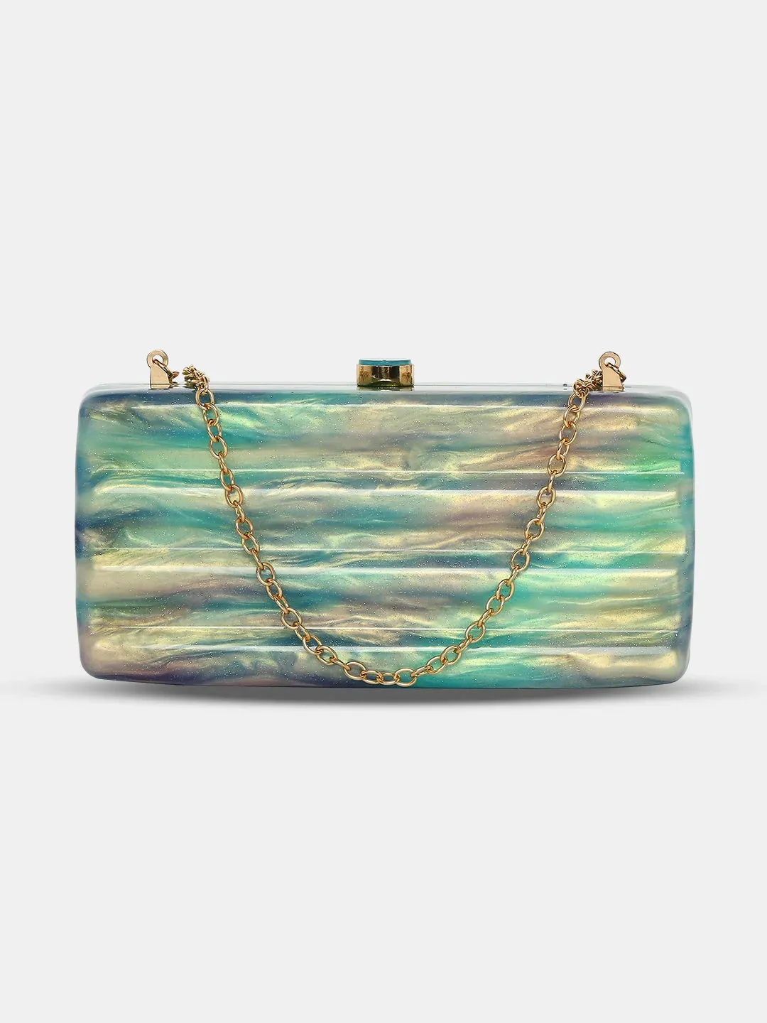 Caprese Gaina Small Blue Clutch
