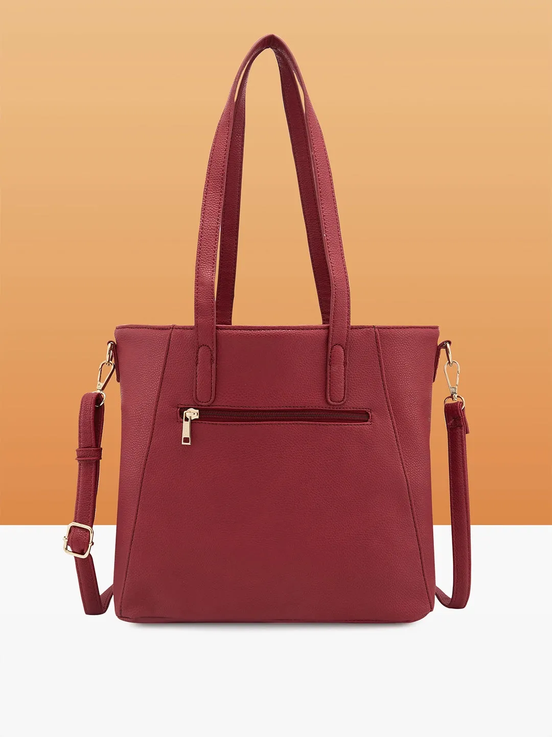 Caprese Jane Large Deep Red Tote Bag