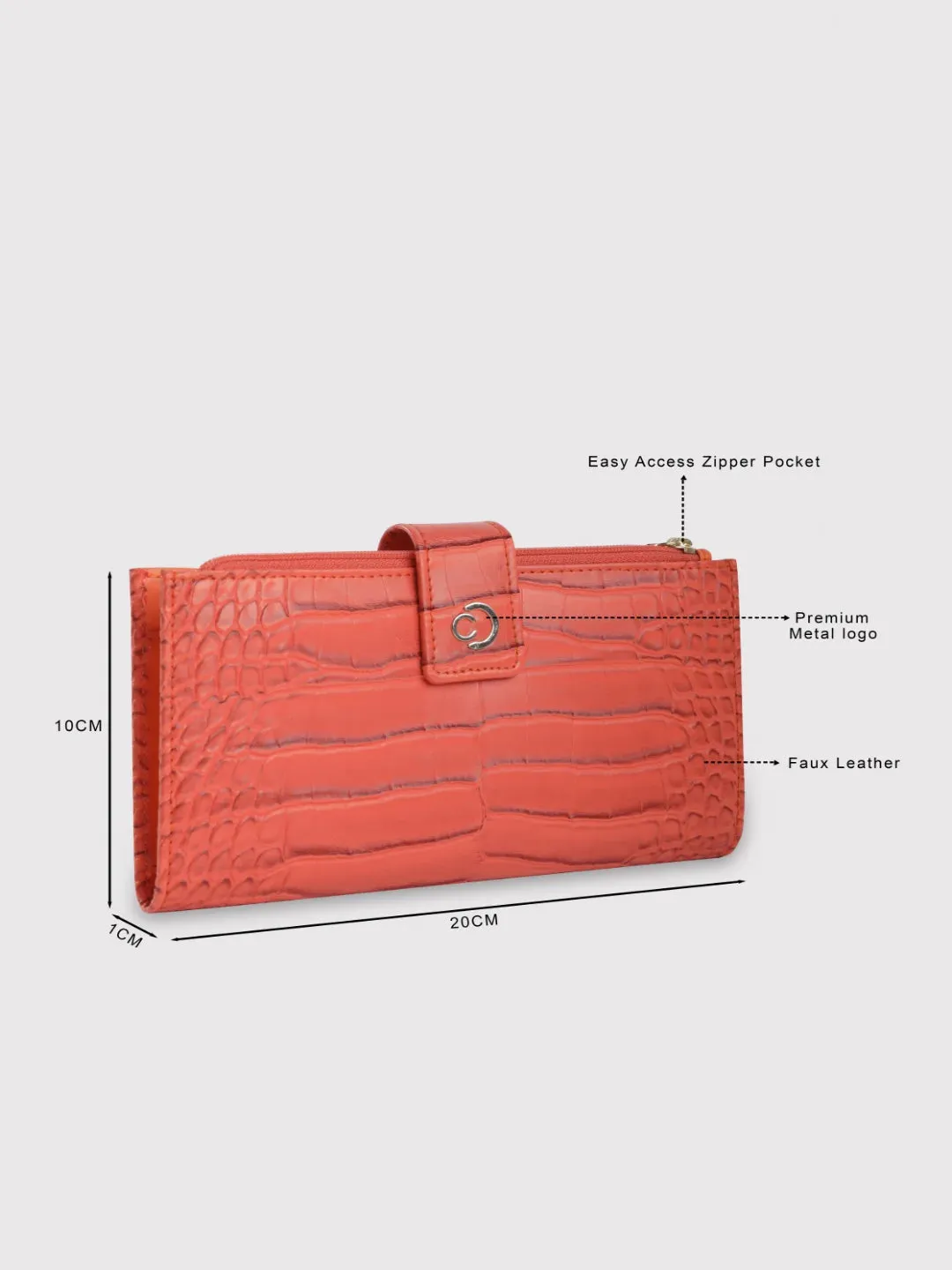 Caprese Luna Medium Orange Bifold Wallet