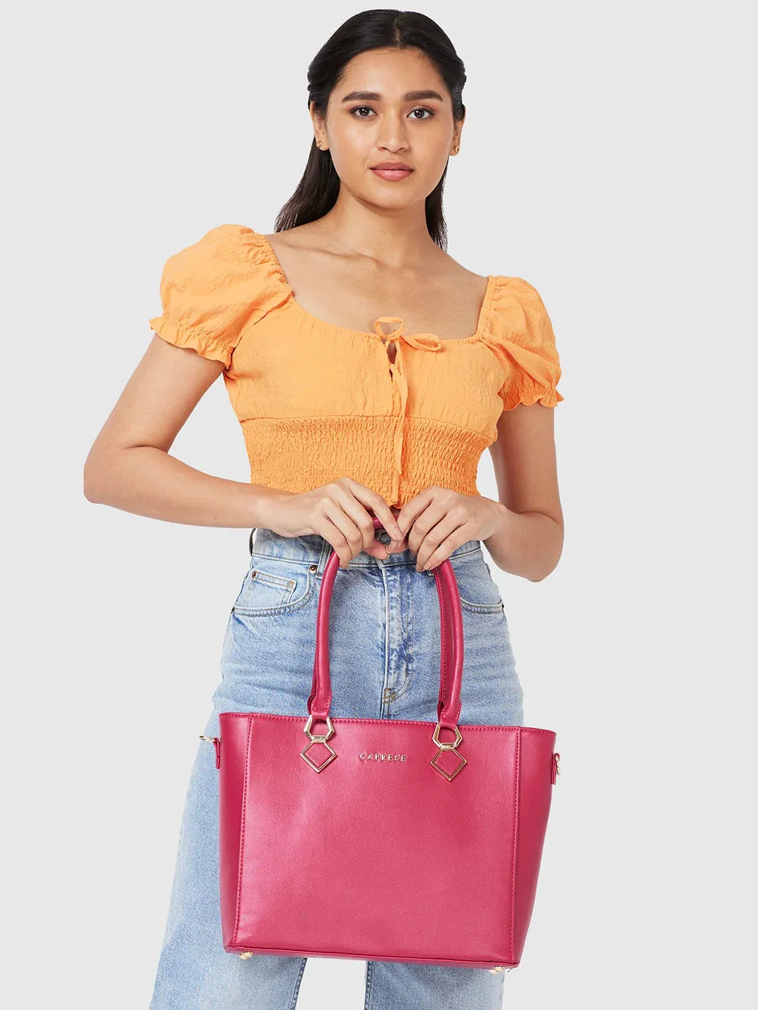 Caprese Lydia Medium Raspberry Pink Tote Bag
