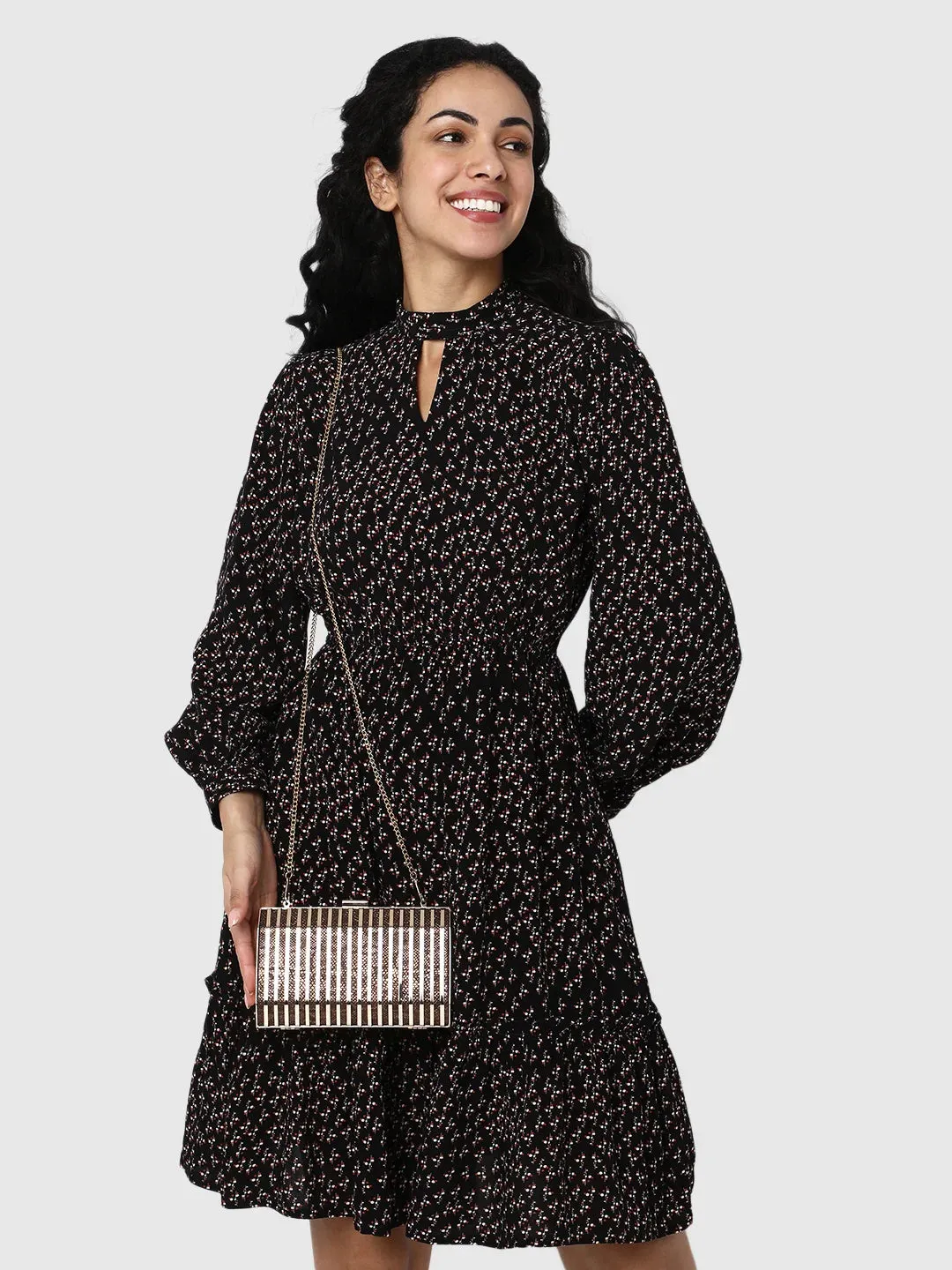 Caprese Party Carly Small Brown Clutch