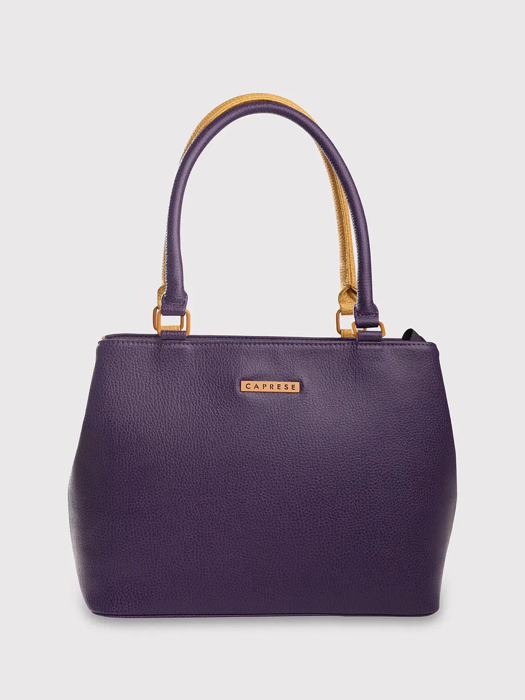 Caprese Pebble Medium Grape Yellow Tote Bag