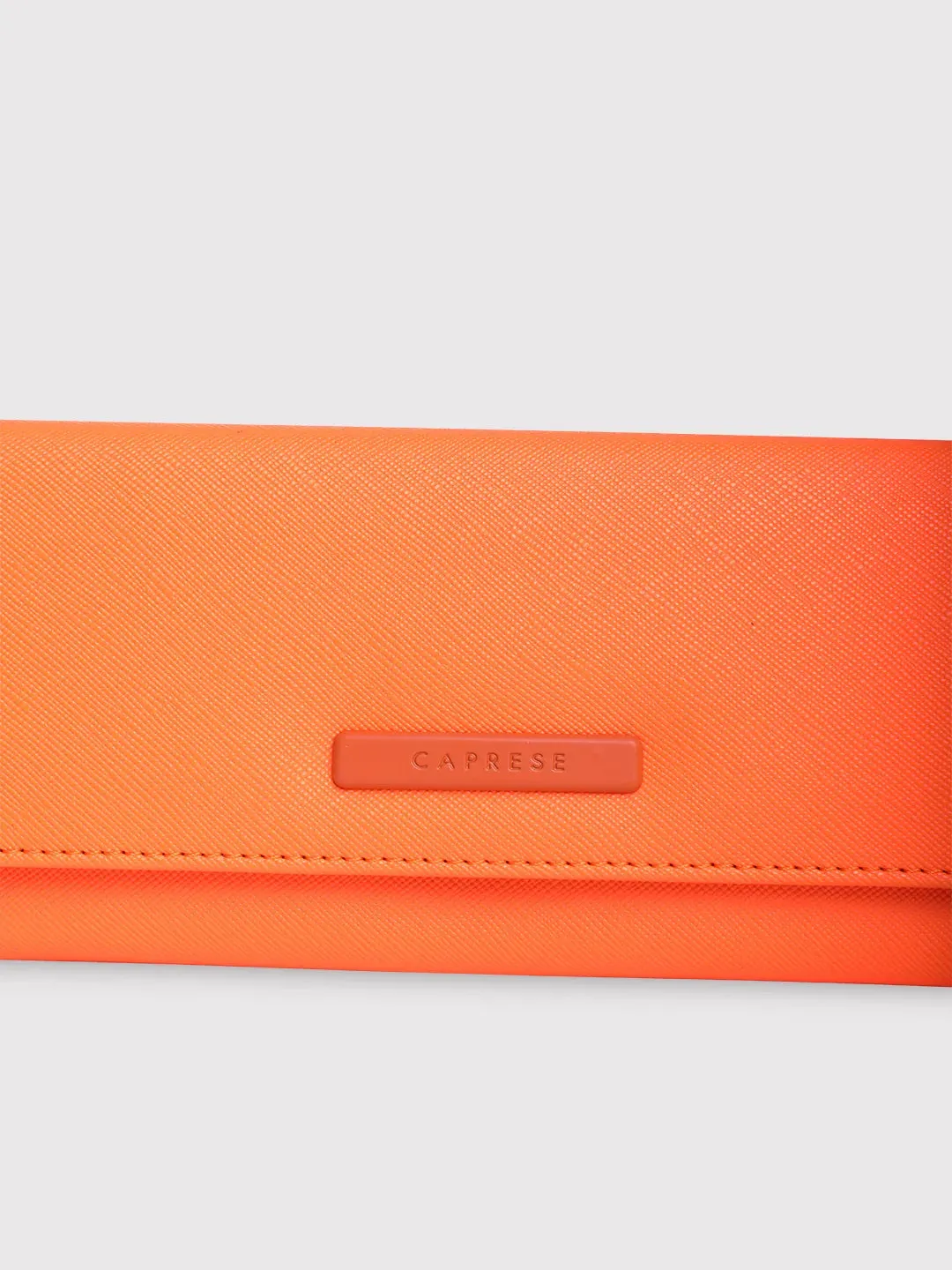 Caprese Sophia Medium Orange Flap Wallet