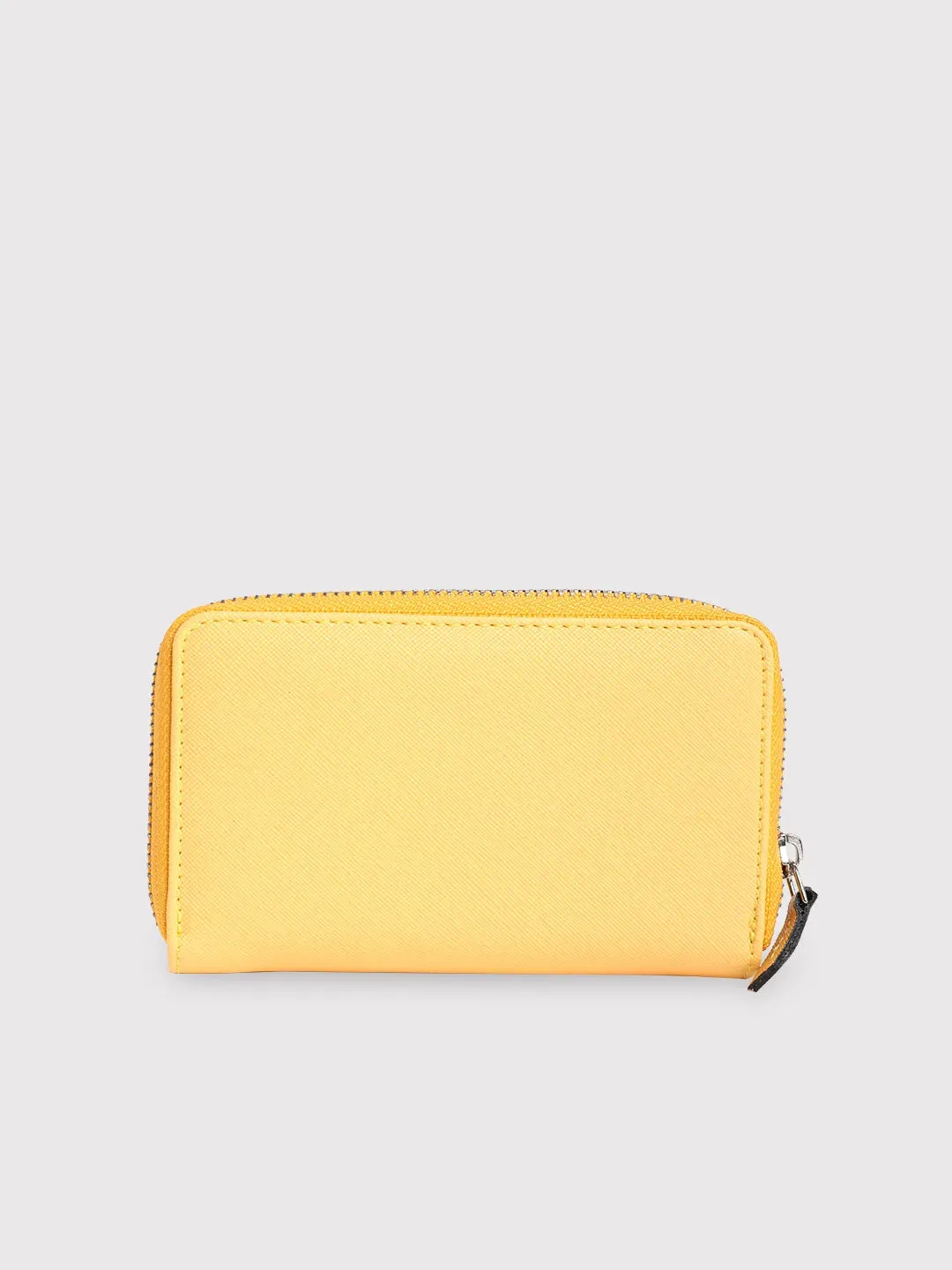 Caprese Sophia Small Yellow Zip Around Wallet