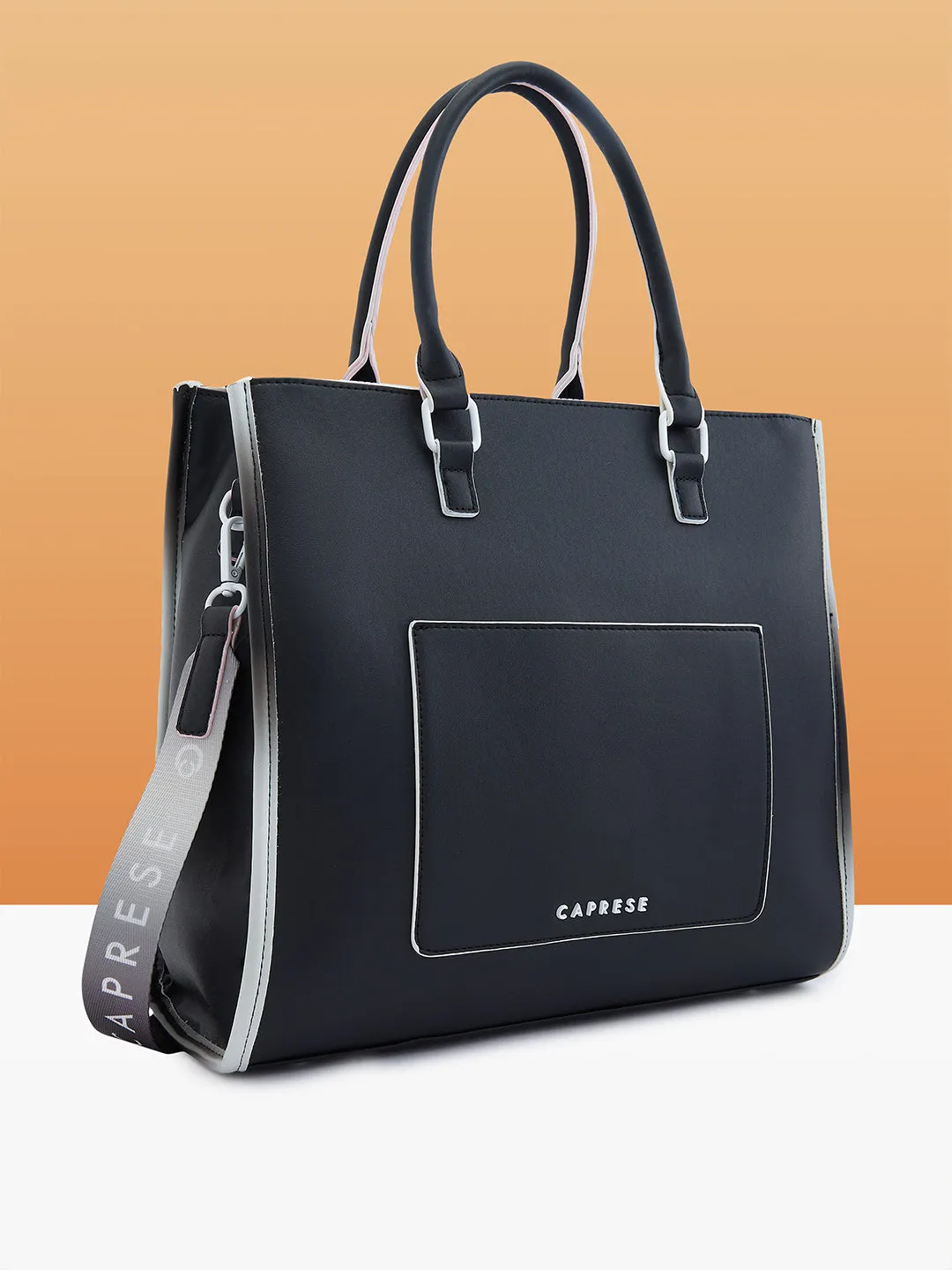 Caprese Vivian Medium Black Tote Bag