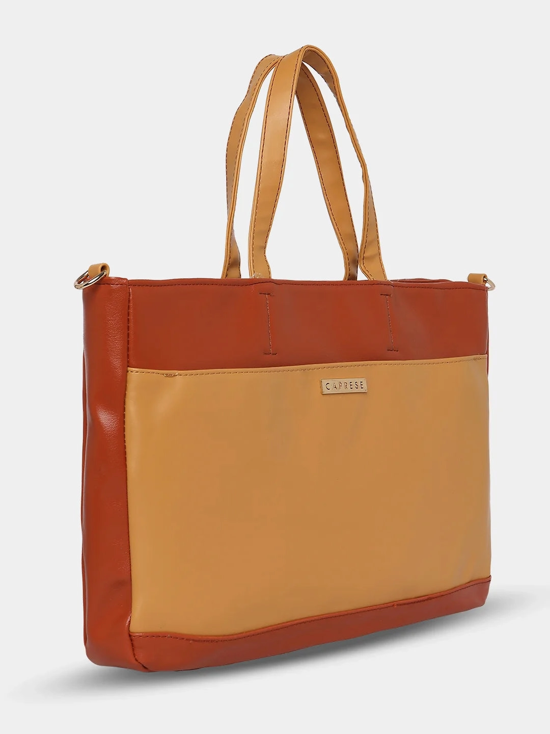 Caprese Ollie Large Tan Laptop Satchel Bag