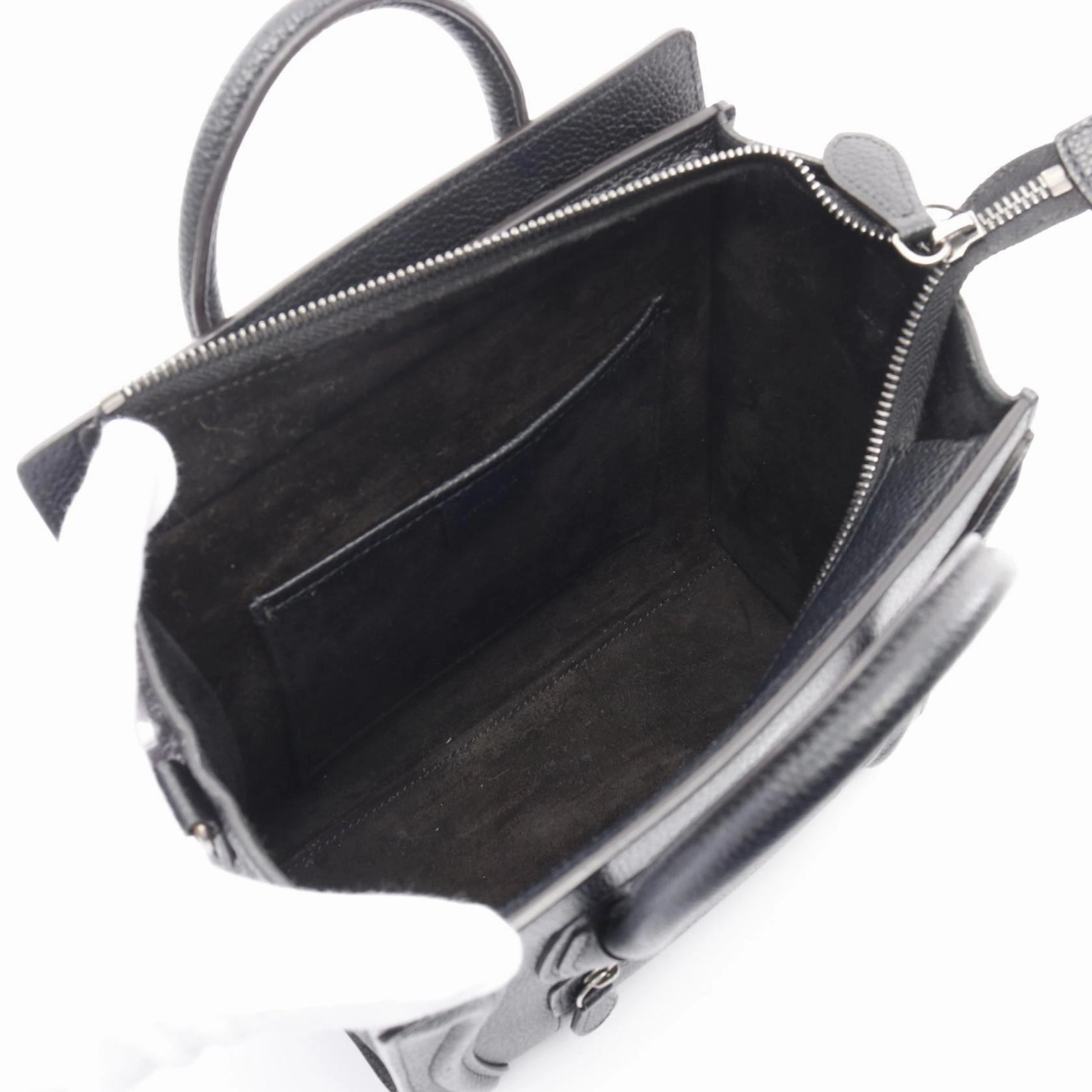Celine Luggage Nano Shopper Leather Handbag