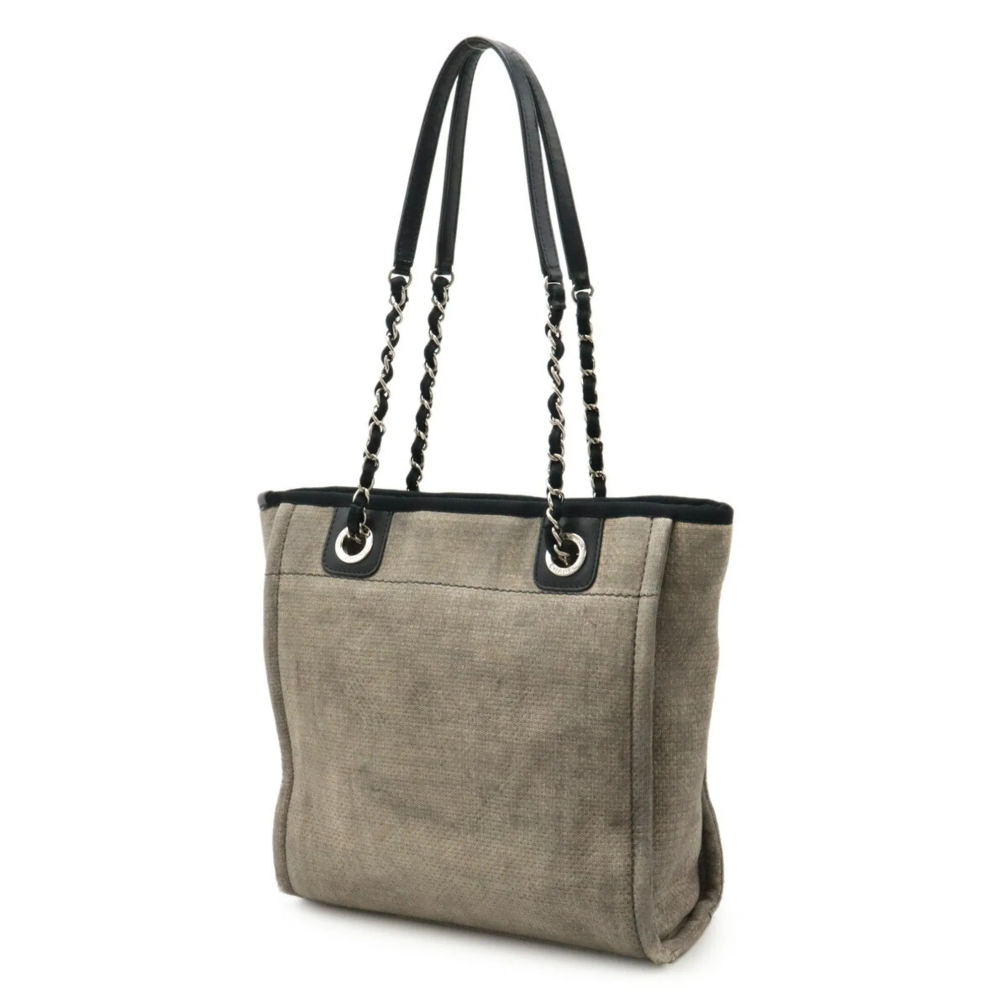 Chanel Deauville  Leather Shoulder Bag Tote Bag (Pre-Owned)