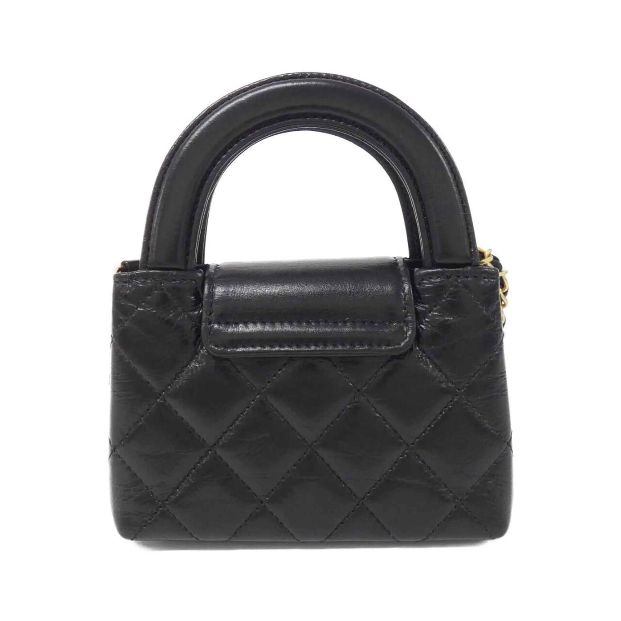 Chanel Leather Clutch Bag Shoulder Bag (Pre-Owned)
