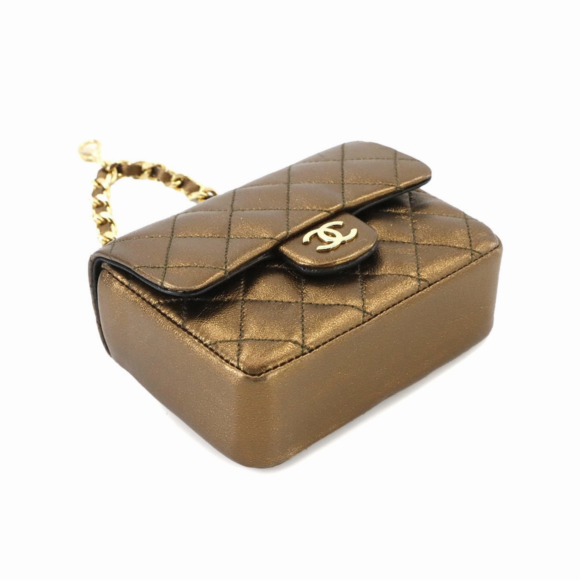 Chanel gold Leather Pouch (Pre-Owned)