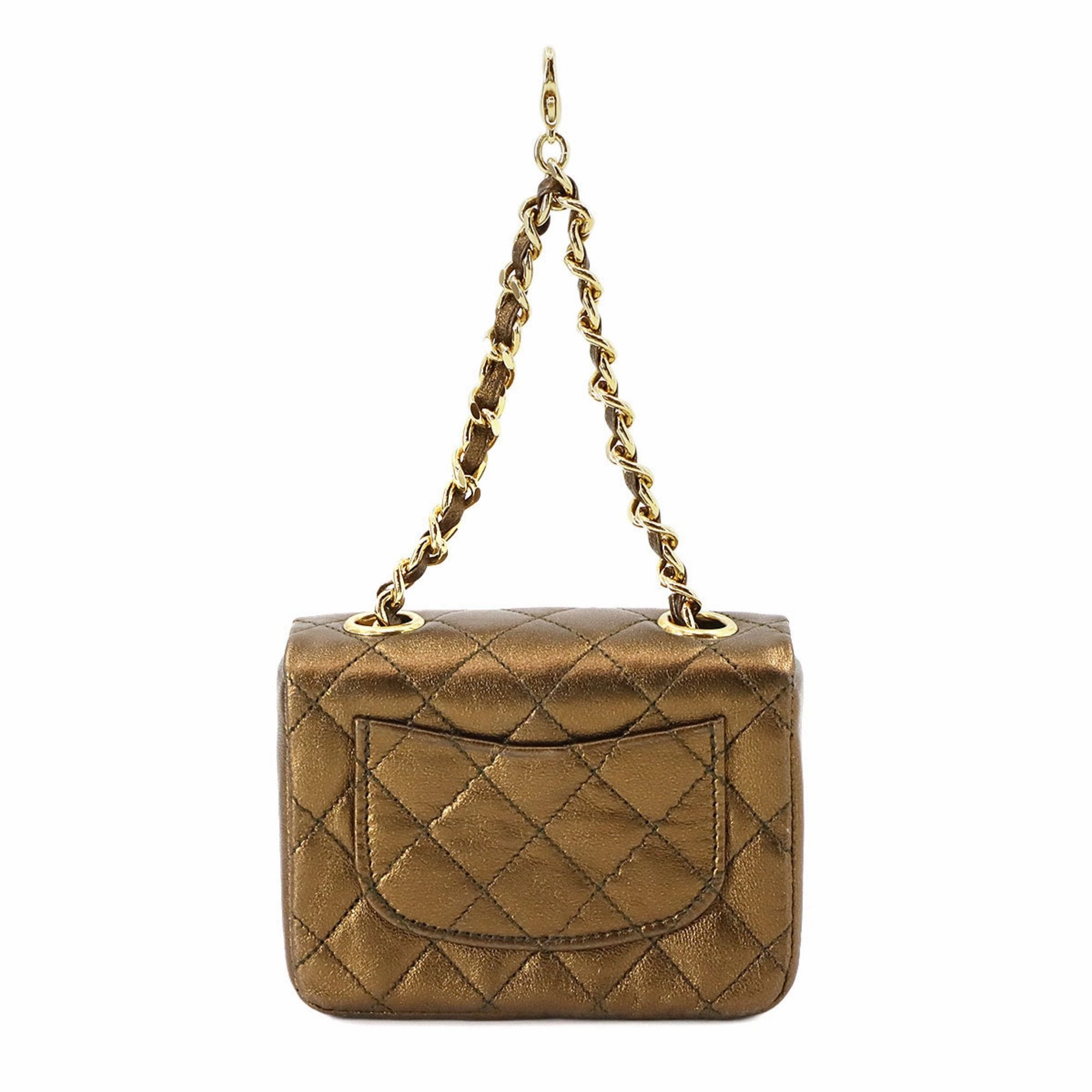 Chanel gold Leather Pouch (Pre-Owned)