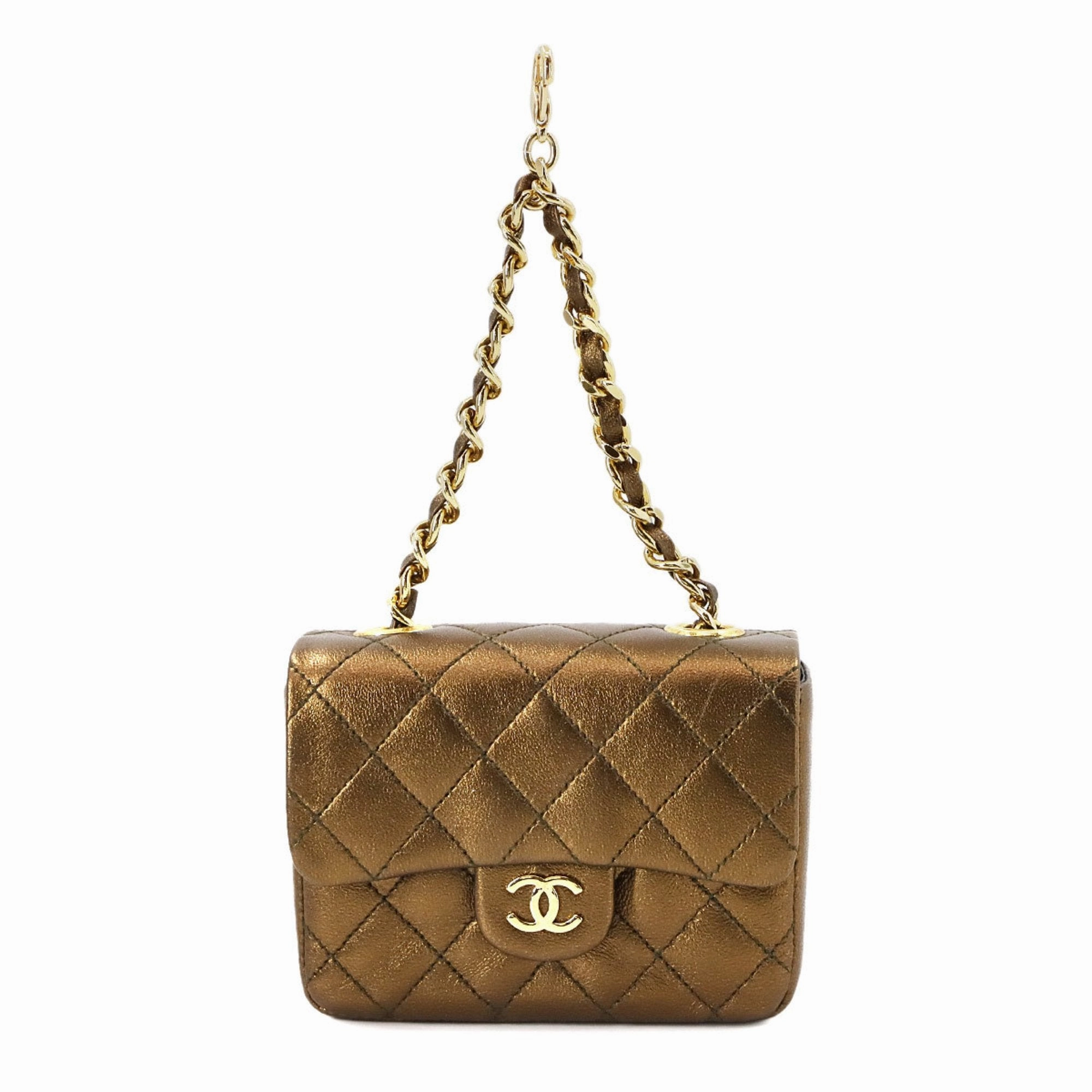 Chanel gold Leather Pouch (Pre-Owned)
