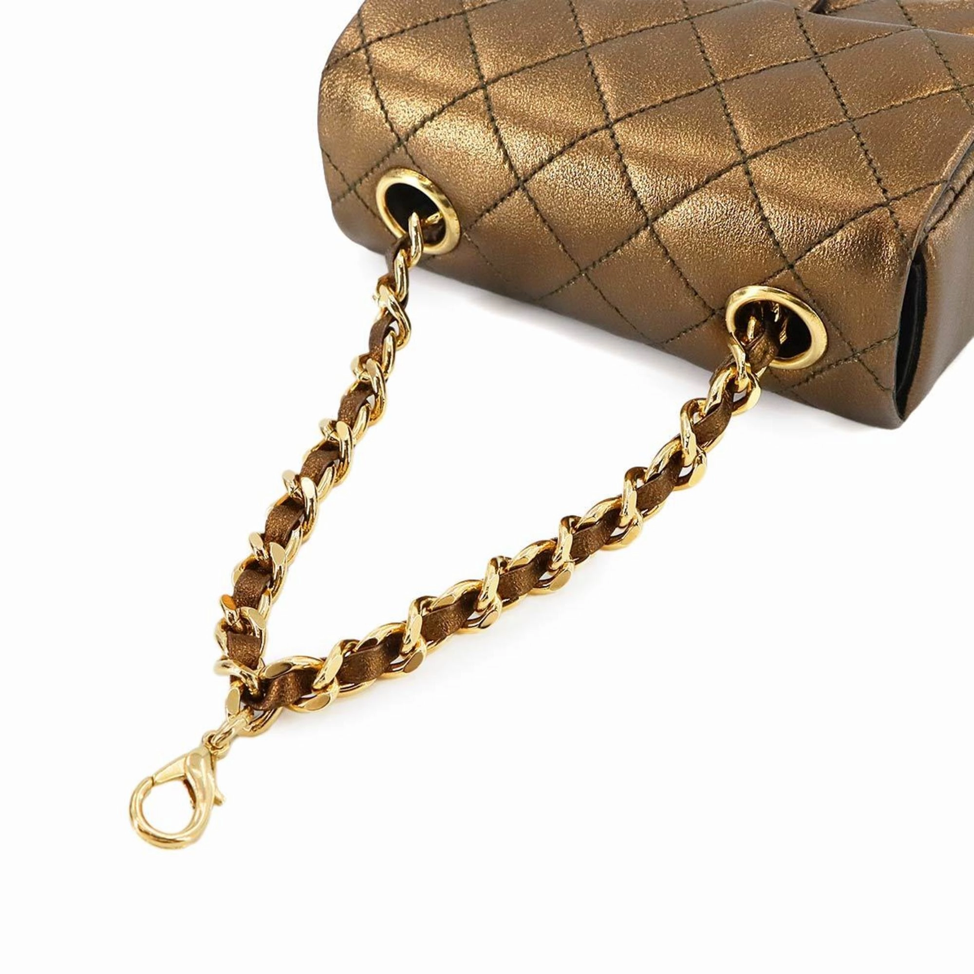 Chanel gold Leather Pouch (Pre-Owned)
