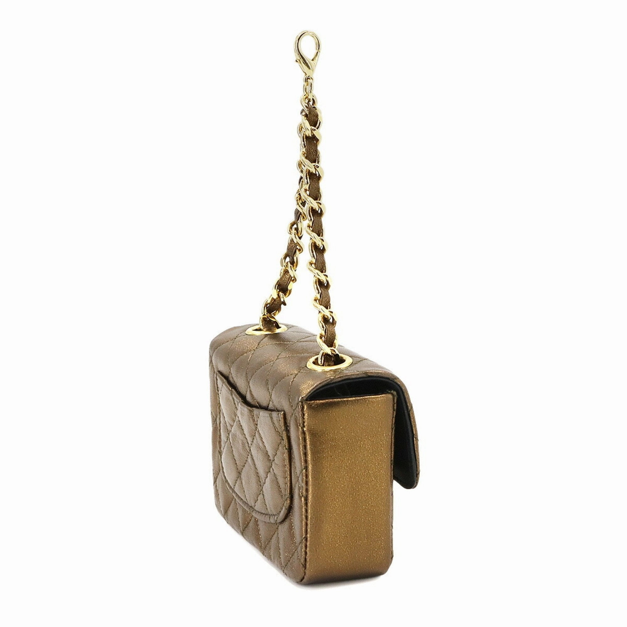 Chanel gold Leather Pouch (Pre-Owned)