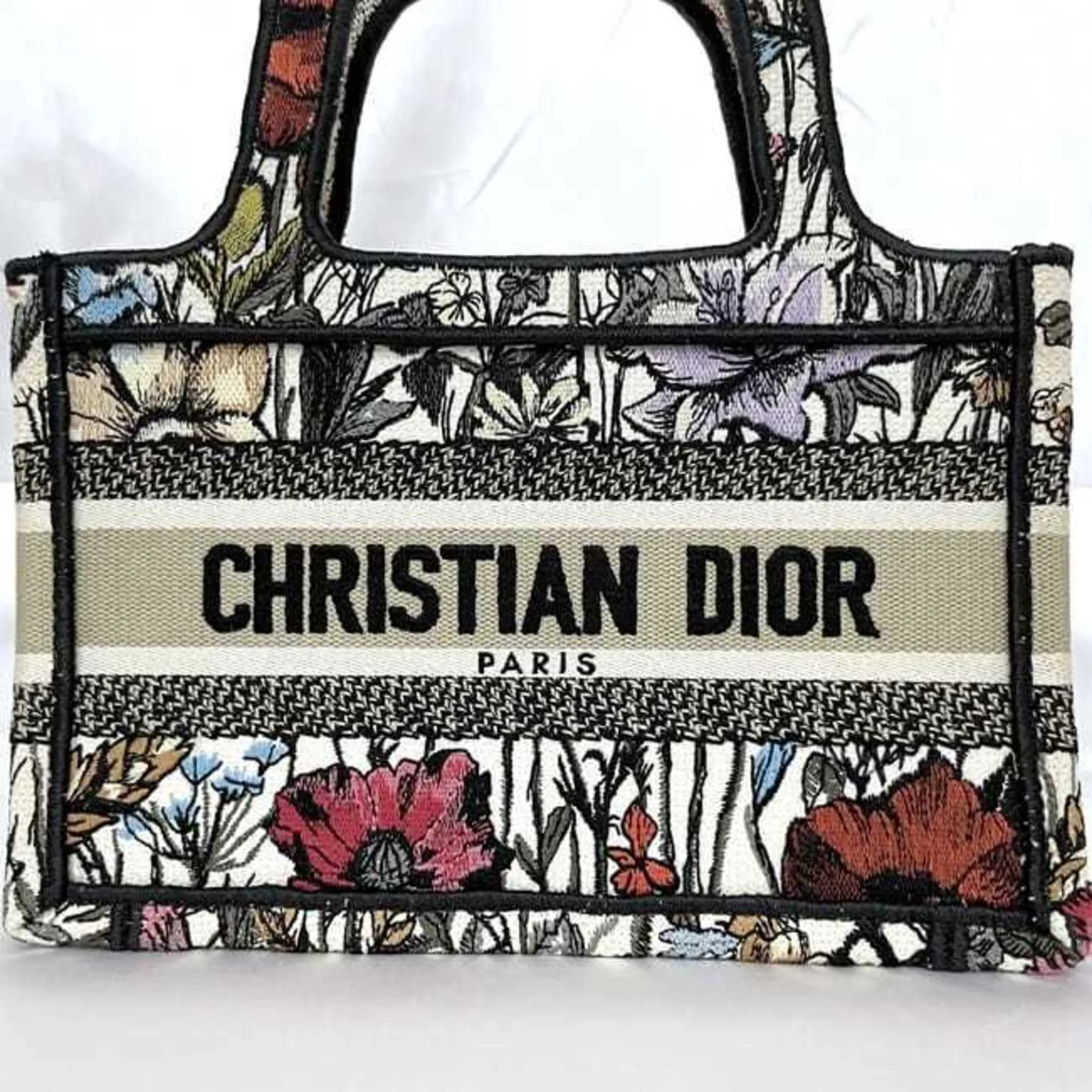 Christian Dior Jacquard Handbag Tote Bag (Pre-Owned)