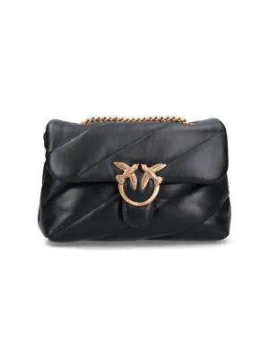 Classic Love Puff" Crossbody Bag  Black