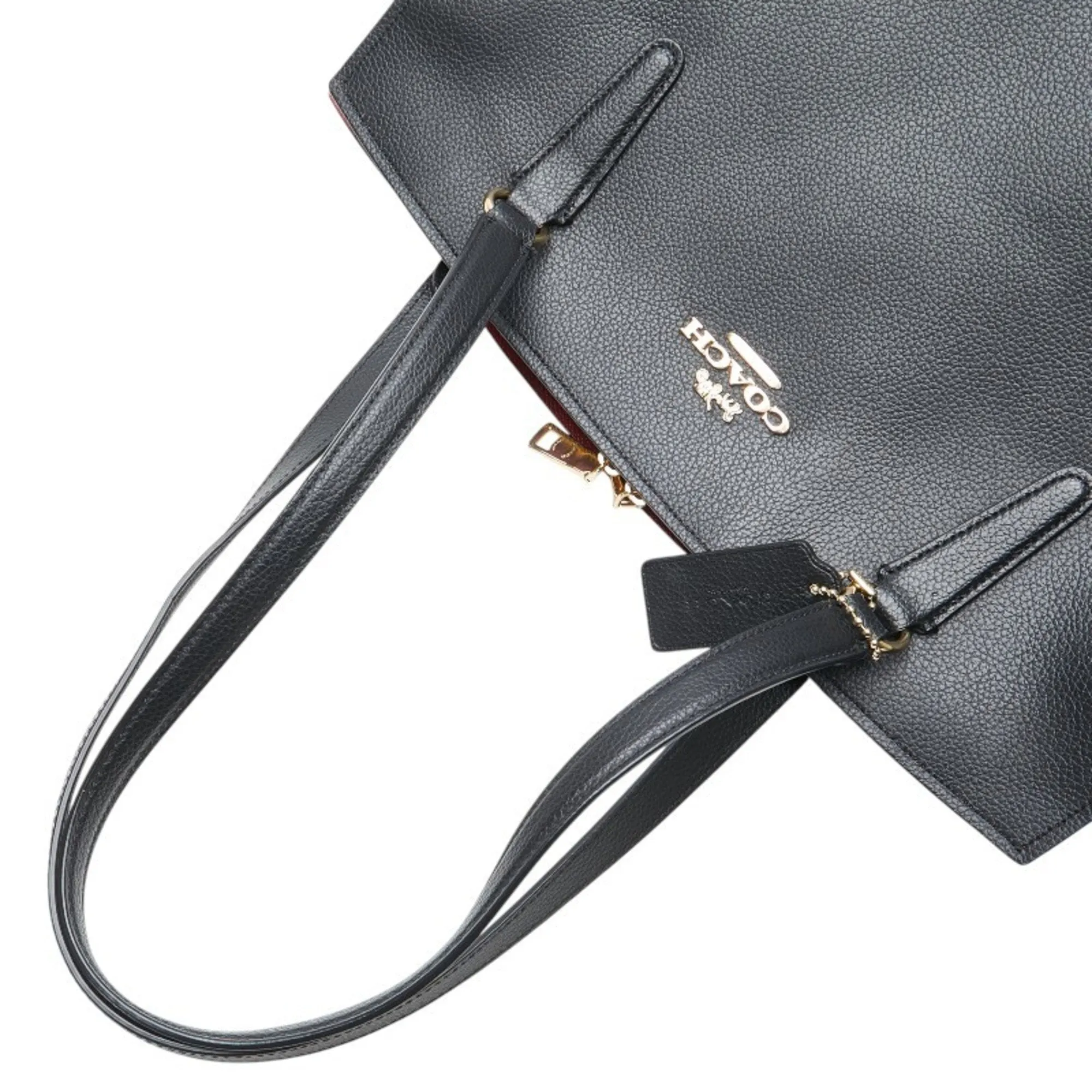 Coach Leather Handbag Tote Bag (Pre-Owned)