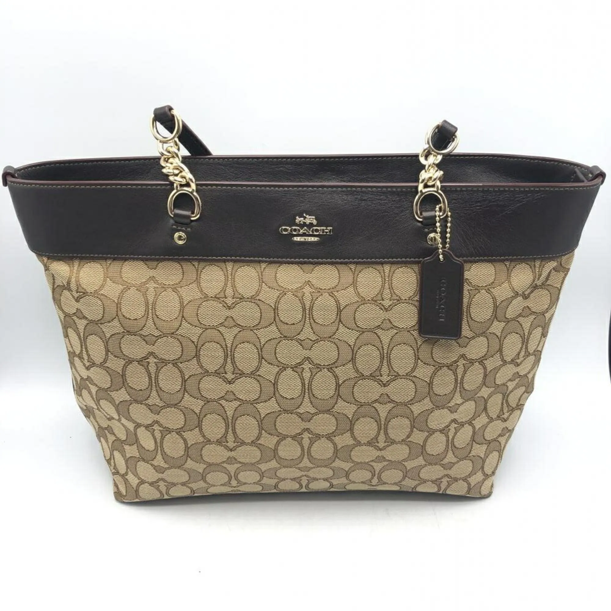 Coach Signature Line Tote Bag (Pre-Owned)