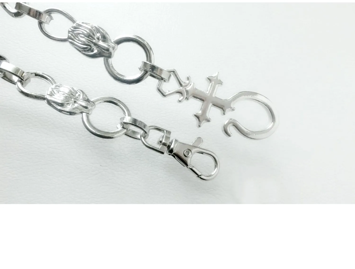 Cool Biker Wallet Chains For Men Silver Long Wallet Chain Mens Cross Pants Chain