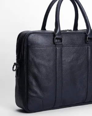 Cool Black leather mens Briefcase laptop Briefcase Work Shoulder Bag for Men