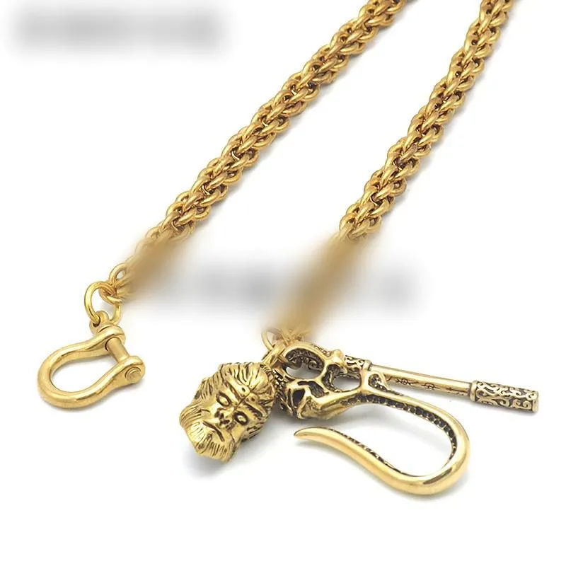Cool Brass 18 Biker Wallet Chain Skull Key Chain Wallet Chain Pants Chain For Men