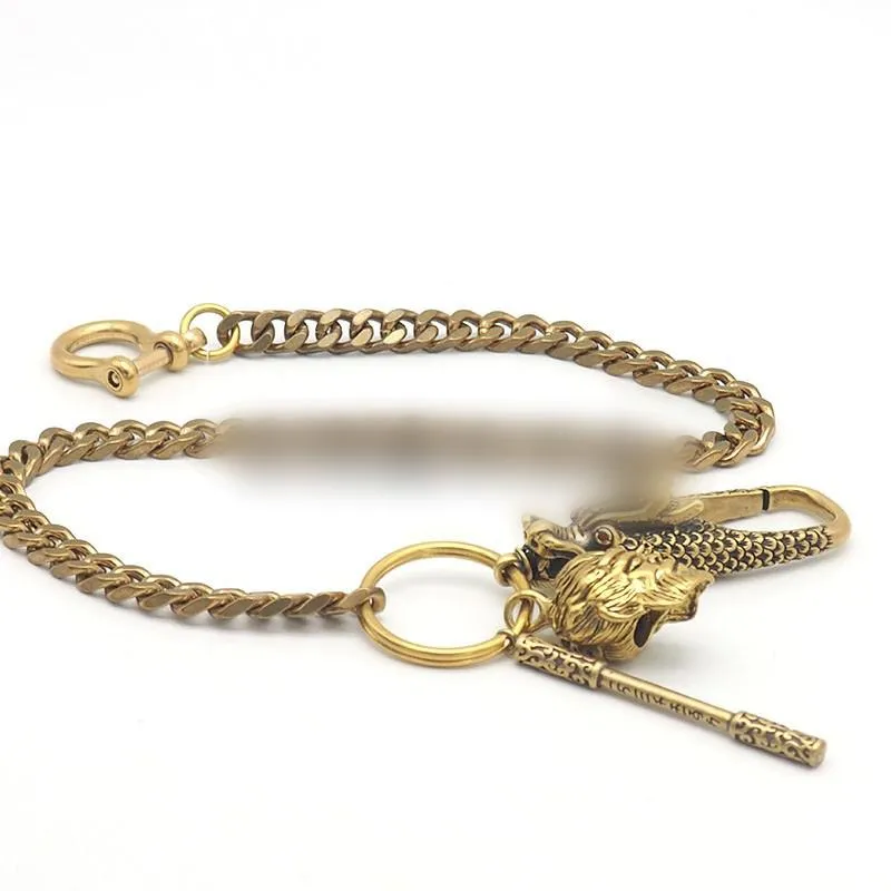 Cool Brass Chain Sun Wukong 18 Key Chain Wallet Chain Pants Chain For Men