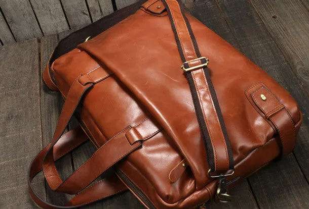 Cool leather mens Briefcase laptop Briefcase Business Bag shoulder bag for men