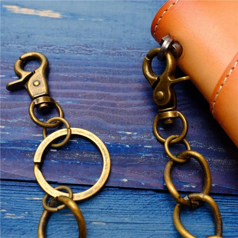 Cool Men's Brass Pants Chain Punk Fashion Gold Wallet Chains For Men