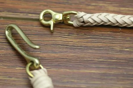 Cool Men's Leather Braided Biker Wallet Chain Pants Chain Wallet Chain For Men