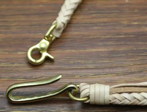Cool Men's Leather Braided Biker Wallet Chain Pants Chain Wallet Chain For Men