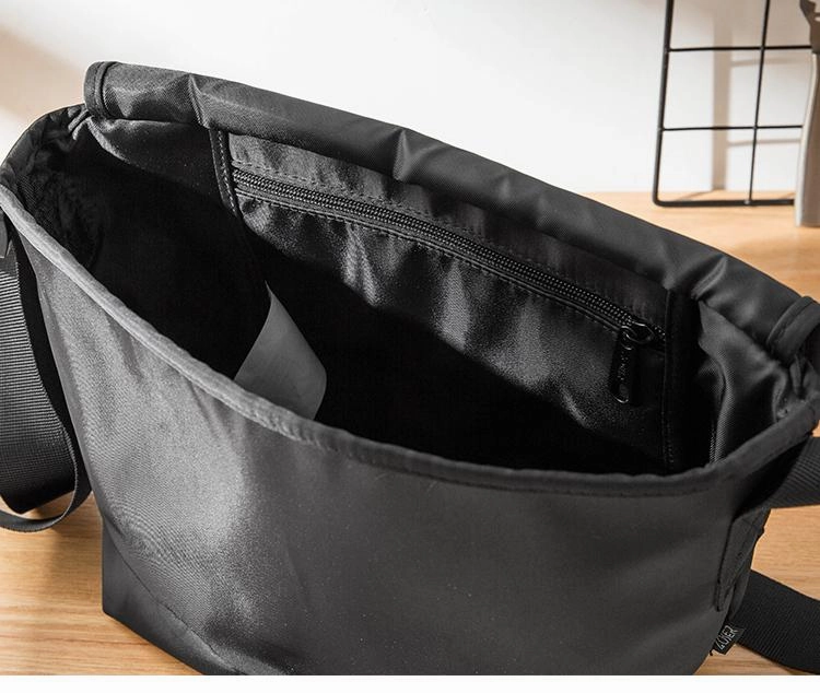 Cool Black Mens 10 inches Nylon Cloth Side Bag Black Messenger Bags Postman Bag for Men
