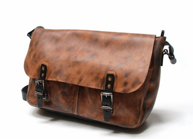 Cool Handmade Vintage Leather Mens Messenger Bags Shoulder Bag for men