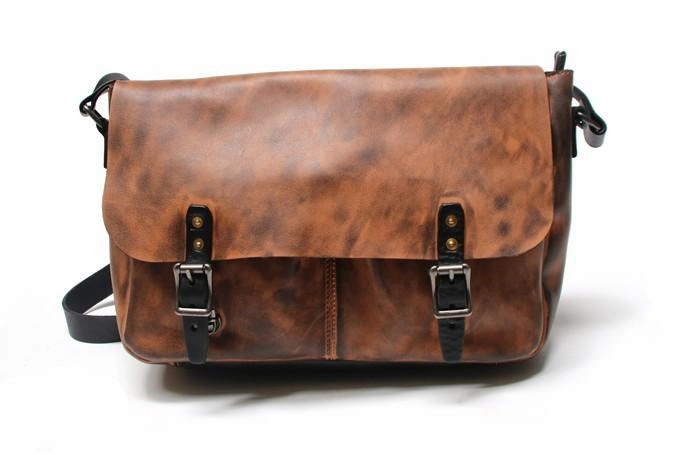 Cool Handmade Vintage Leather Mens Messenger Bags Shoulder Bag for men